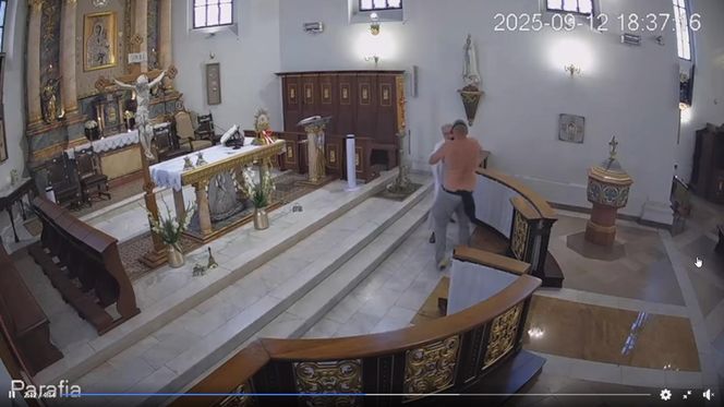 Półnagi mężczyzna przerwał mszę. Krzyczał, był agresywny