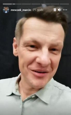 M jak miłość: Marcin Mroczek na planie filmu "Detektyw Bruno"