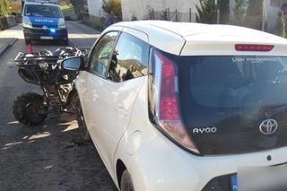 Koszmarny wypadek pod Kościerzyną! 12-latek huknął w toyotę. Dziecko zabrał śmigłowiec [ZDJĘCIA]