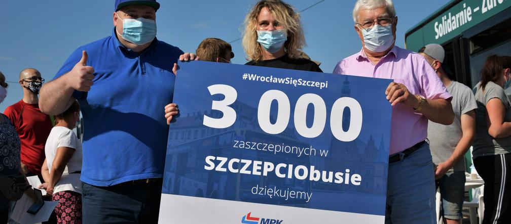 Już 3 tysiące osób zaszczepiło się w autobusie MPK Wrocław