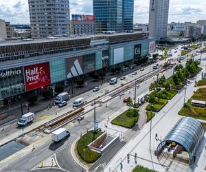Remont torów tramwajowych na ulicy Marszałkowskiej w Warszawie