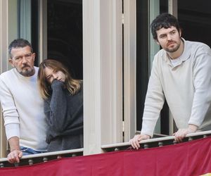 Stella Banderas z ojcem i mężem