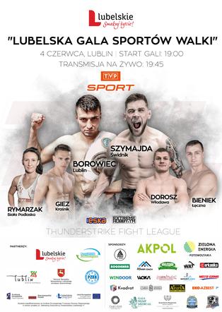 Lubelska Gala Sportów Walki Thunderstrike Fight League 22 - plakat