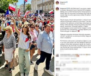 Kinga Rusin na Marszu 4 czerwca. Policja prosiła ją o zdjęcia