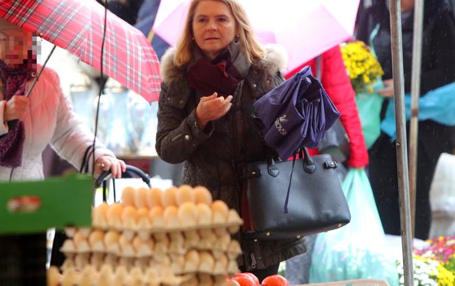 Małgorzata Tusk na bazarku