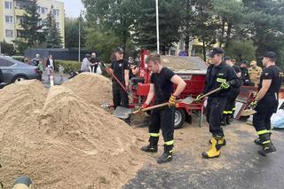 Przerwany wał przeciwpowodziowy na Wilanowie