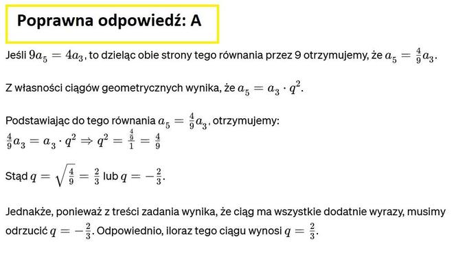 Przykłady z egzaminu maturalnego