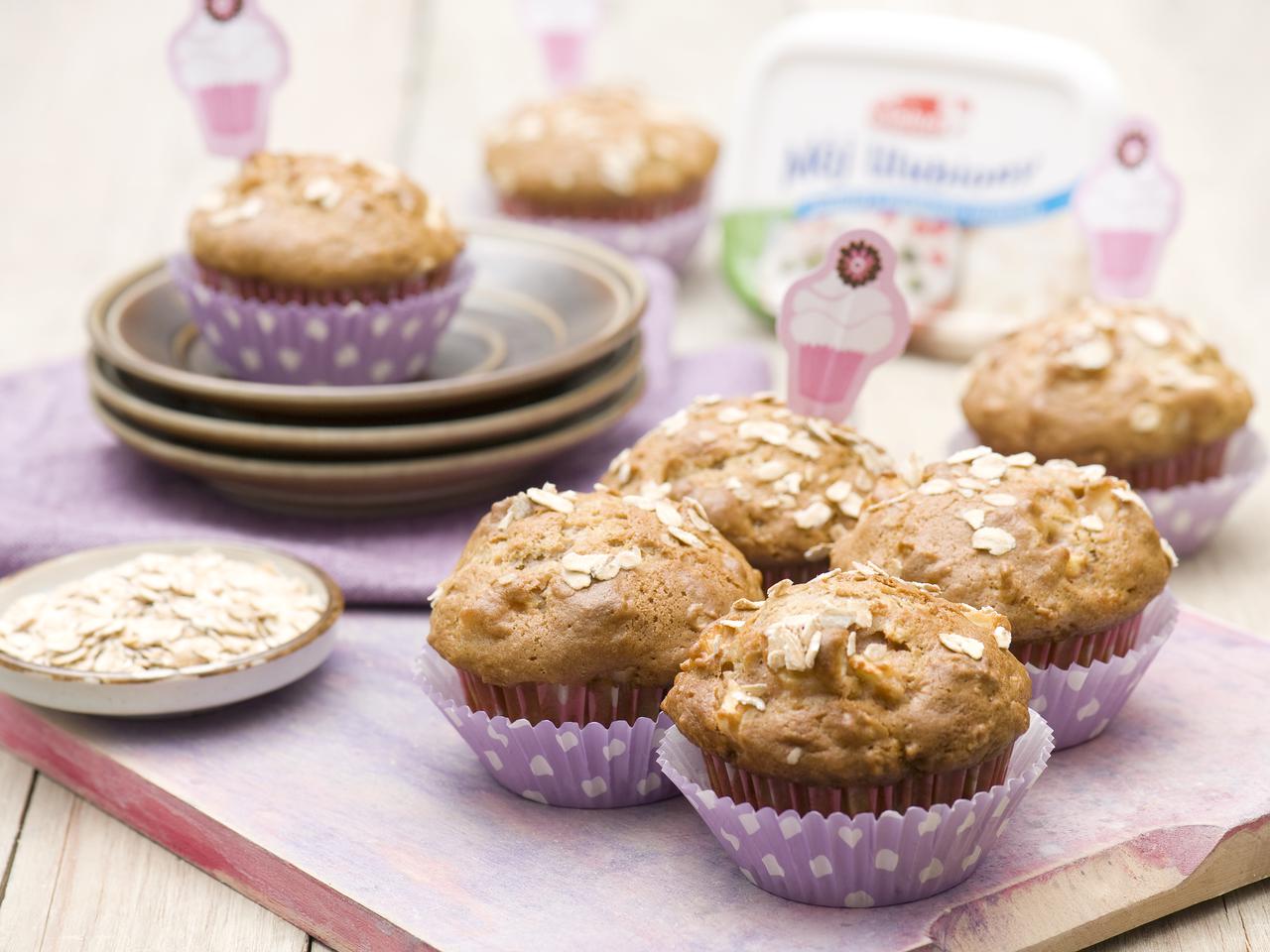 Owsiane muffiny z jabłkami