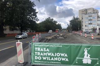Tramwaj do Wilanowa. Jak wygląda budowa w okolicy ul. Dolnej?