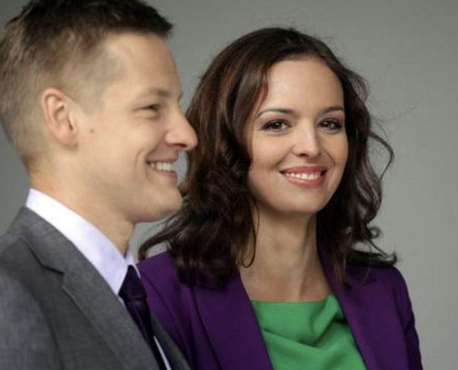 M jak miłość. Piotrek (Marcin Mroczek), Monika (Anna Wendzikowska)