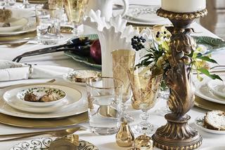 Elegancka dekoracja stołu w stylu nowoczesnej klasyki