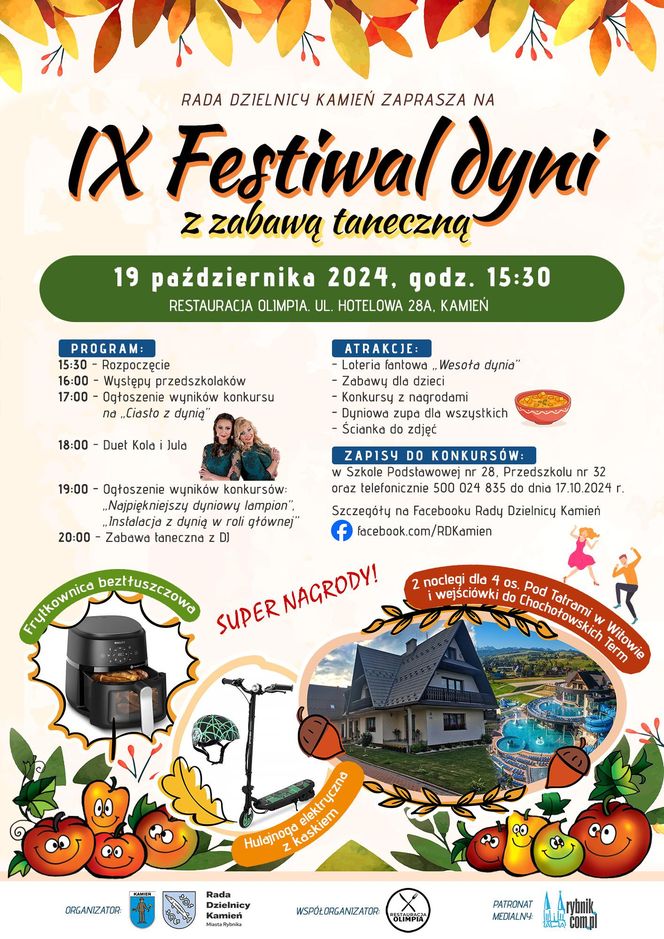 IX Festiwal Dyni w Rybniku-Kamieniu - sobota 19 października