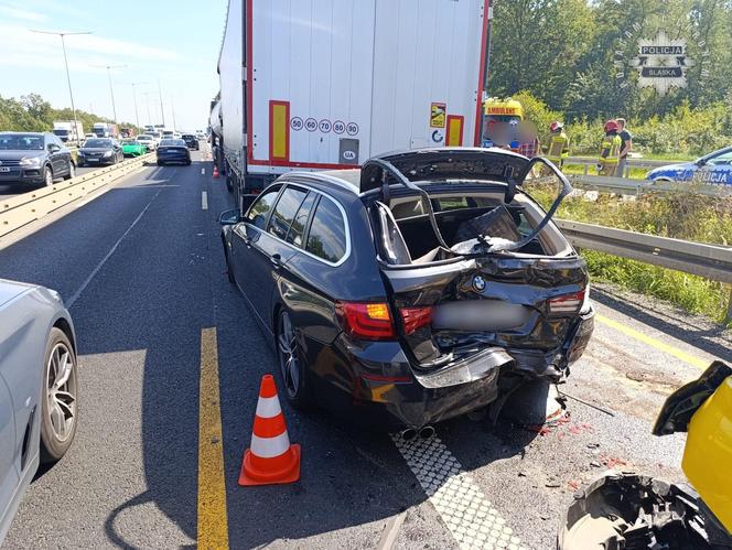 Wypadek na A4 w Śląskiem