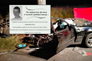 Spoczywaj w pokoju, Kubo.... Szkoła żegna 18-latka, który zginął w wypadku. BMW roztrzaskało się na drzewie