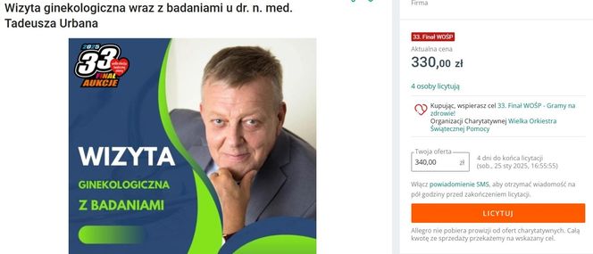 Wizyta ginekologiczna wraz z badaniami u dr. n. med. Tadeusza Urbana