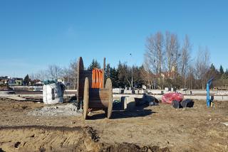 Budowa ronda na skrzyżowaniu Szybowników z Wolińską w Lesznie
