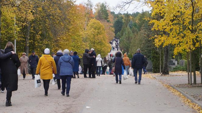 Tłumy na cmentarzu przy ul. Poprzecznej. Olsztynianie odwiedzają groby bliskich [ZDJĘCIA]