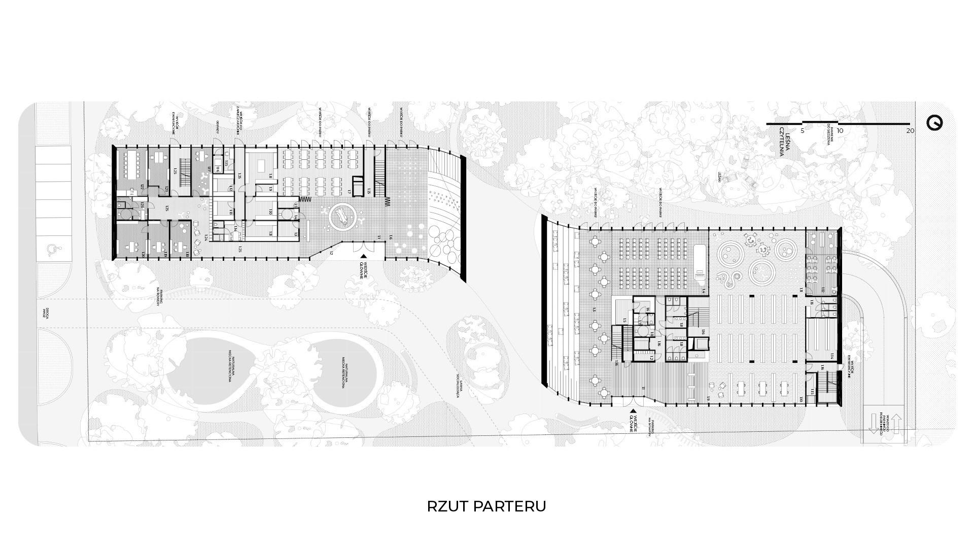 Wyniki konkursu na projekt biblioteki i przedszkola w Józefowie