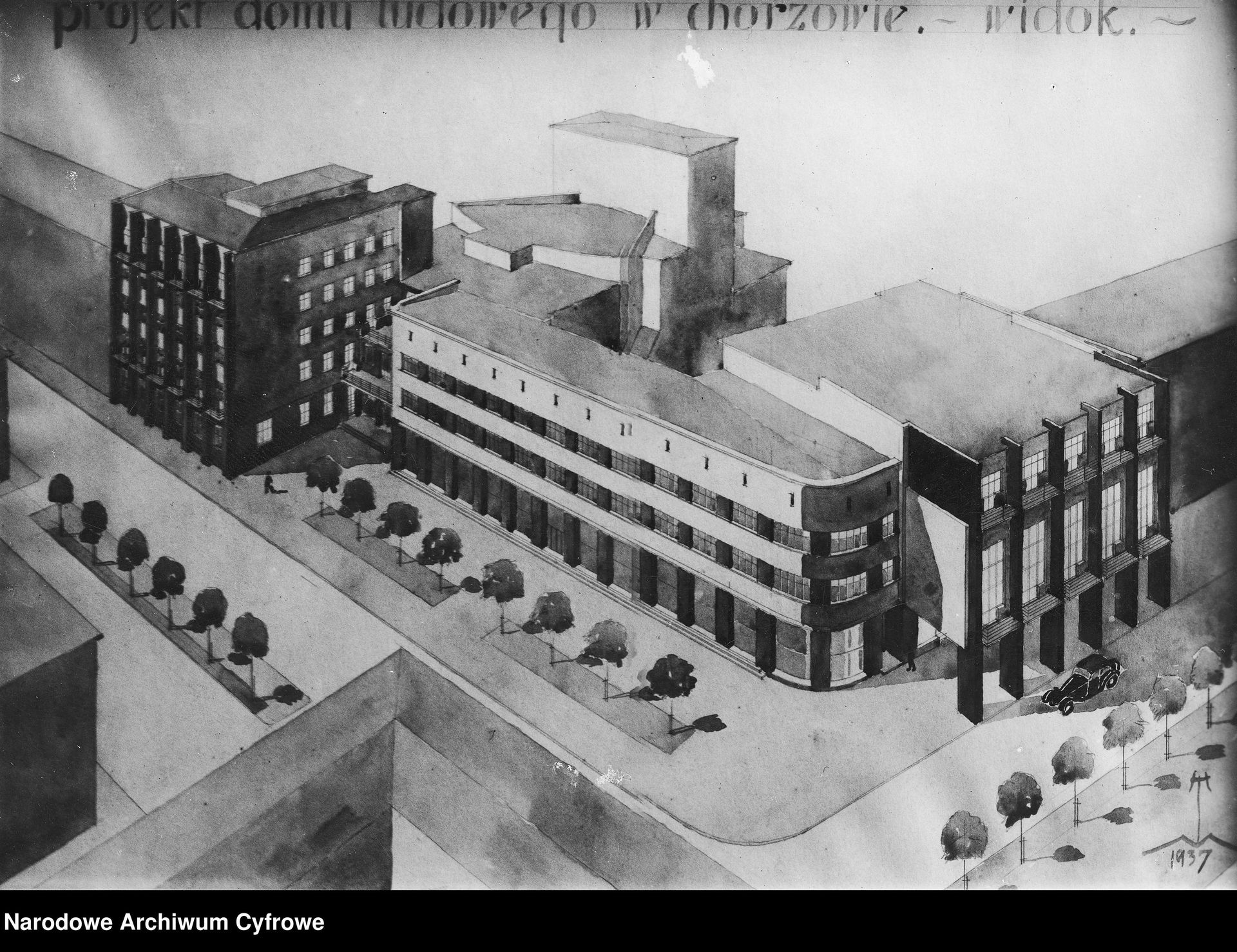 Budynek projektu Tadeusza Michejdy w Chorzowie