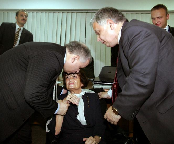 Jarosław Kaczyński z mamą Jadwigą Kaczyńską