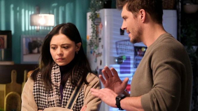 M jak miłość odc. 1865. Iza (Adriana Kalska), Marcin (Mikołaj Roznerski)