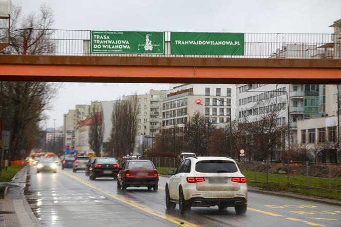 Warszawa zmiana organizacji ruchu w związku z budową linii tramwajowej do Wilanowa ESKA pl