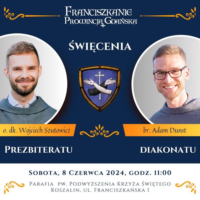 Święcenia diakonatu i prezbiteratu w koszalińskiej parafii franciszkańskiej 8 czerwca