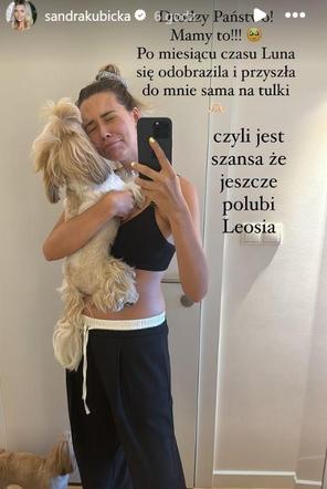 Sandra Kubicka z psem