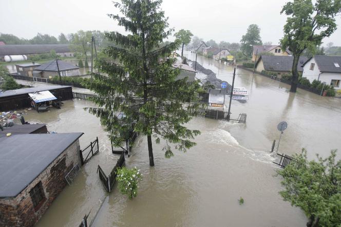 Powódź na Śląsku - wieś Bieruń