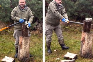 Waldemar Żurek publikuje nagranie z siekierą w ręku. Gdzie drwa rąbią, tam drzazgi lecą
