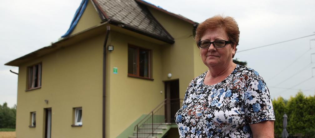 Brzeźnica. Ulewa zniszczyła dach domu