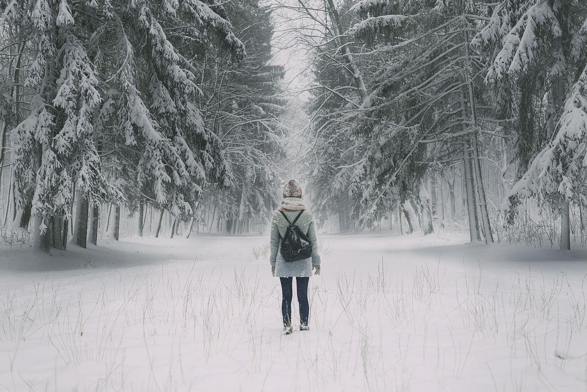 Snows a lot in winter. Зима в лесу. Человек в зимнем лесу. Человек в лесу зимой. Человек в заснеженном лесу.