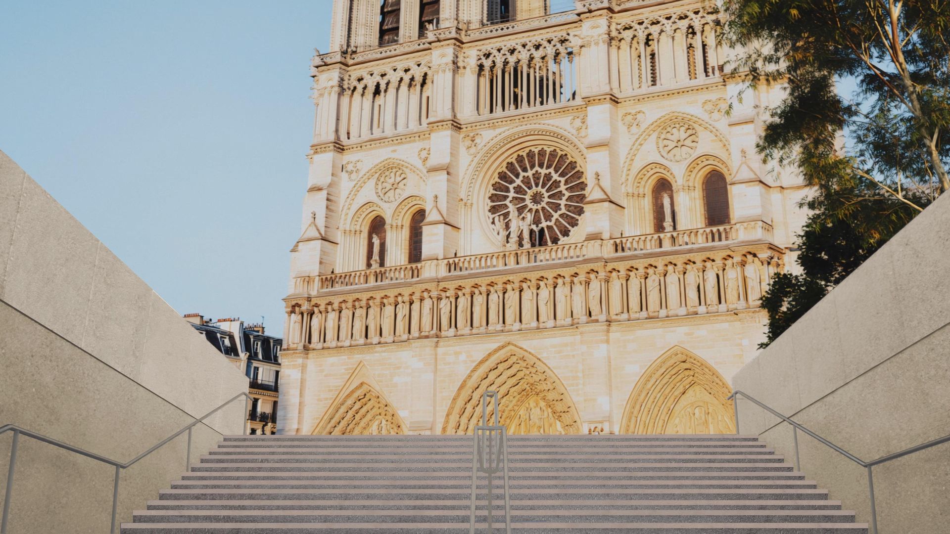 Projekt zagospodarowania przestrzeni Notre Dame po odbudowie