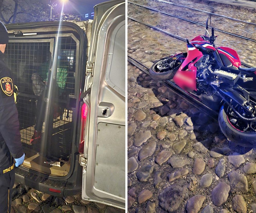 Z kradzionym motocyklem i kasetką z pieniędzmi. Strażnicy miejscy udaremnili zuchwałą kradzież