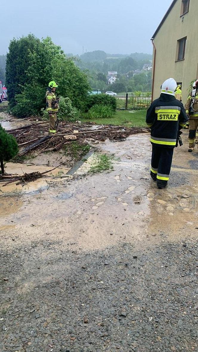 Zalane posesje na Podkarpaciu. Strażacy interweniują od wczesnych godzin 