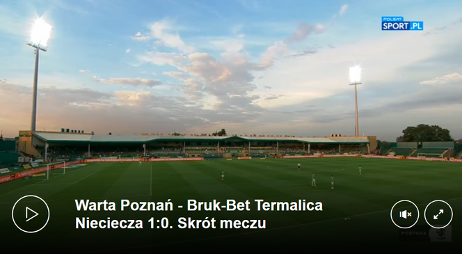 Skrót meczu Warta Poznań - Bruk-Bet Termalica Nieciecza