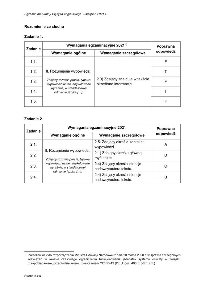 Matura poprawkowa angielski arkusz CKE