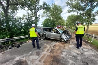 Wypadek na DK 38 w Ucieszkowie. Cztery osoby zostały poszkodowane