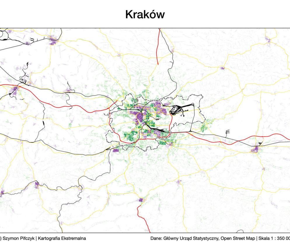 Mapa Krakowa