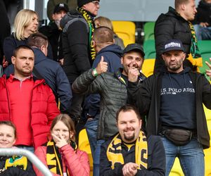 Kibice na meczu GKS Katowice - Lech Poznań