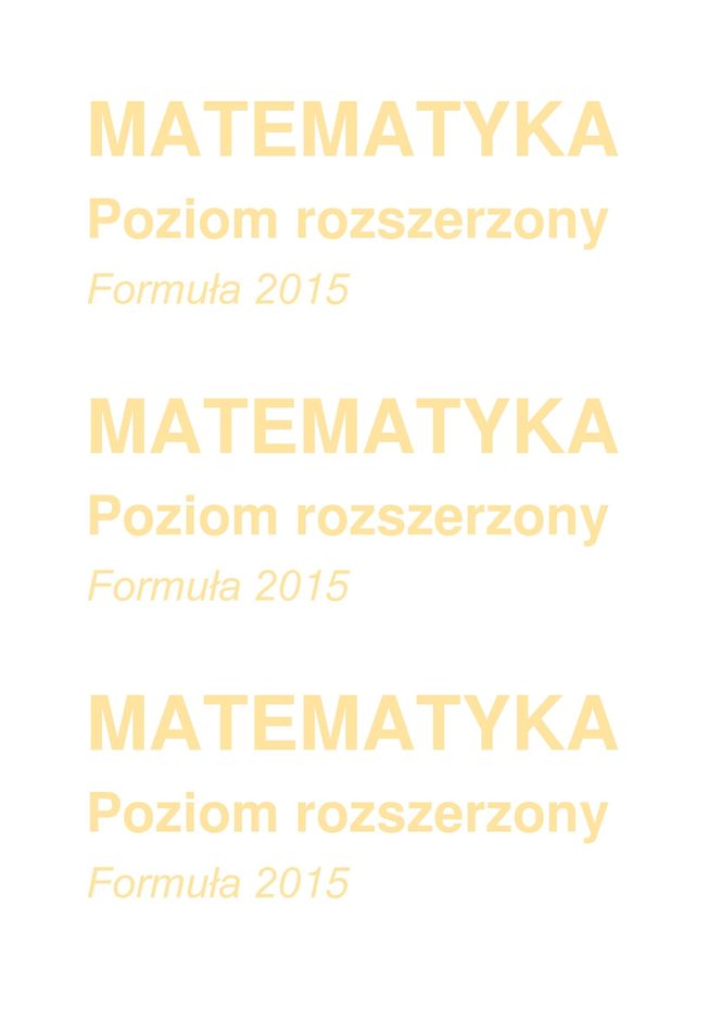 Matura 2025 - matematyka rozszerzona