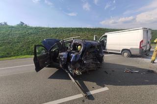 Wypadek na autostradzie A4 w powiecie strzeleckim