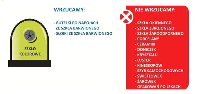 Pojemnik na odpady - Poznań - szkło kolorowe