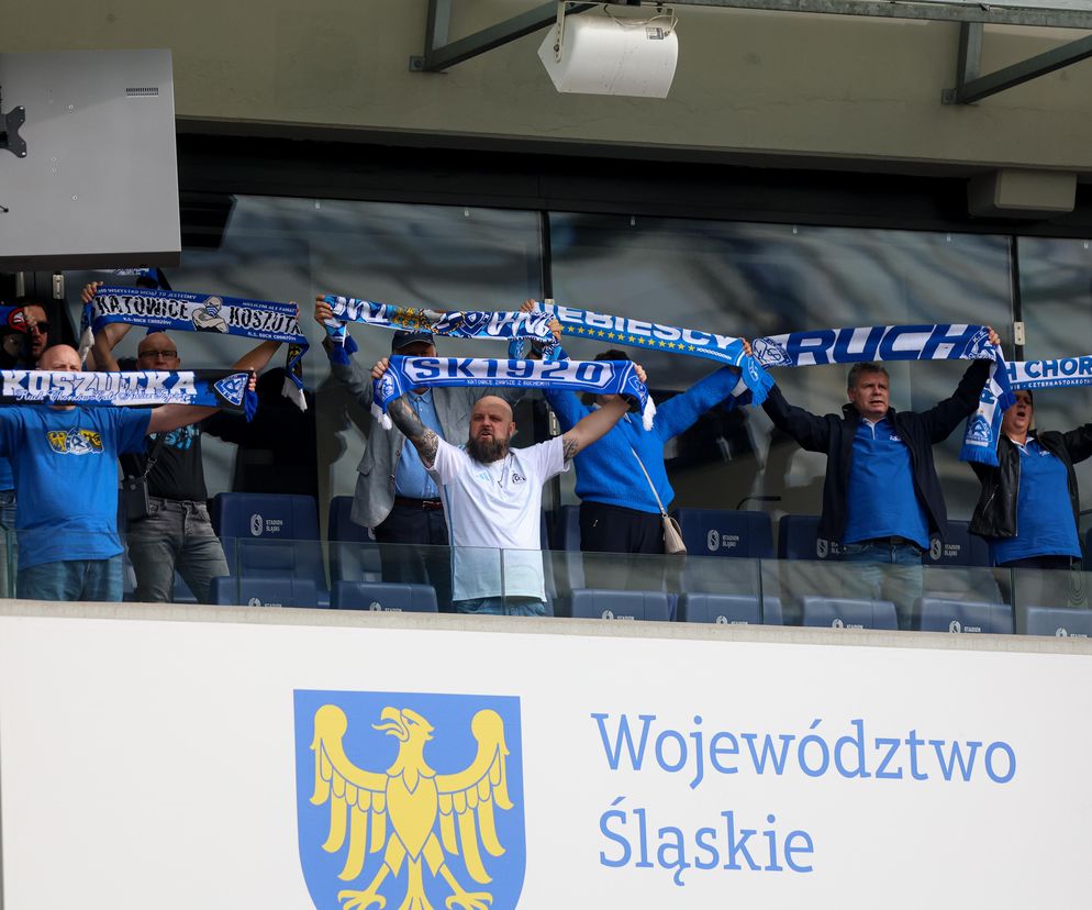 Kibice na meczu Ruch Chorzów - ŁKS