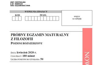 Matura próbna 2020 - filozofia