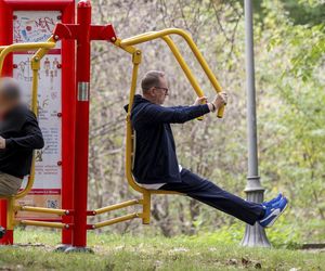 Były minister z PiS Robert Telus na siłowni