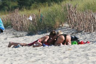 Joanna Racewicz na plaży