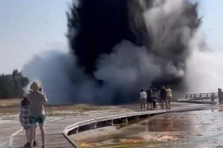 Wybuch gejzeru w parku narodowym. Wielka panika, wszystko się nagrało