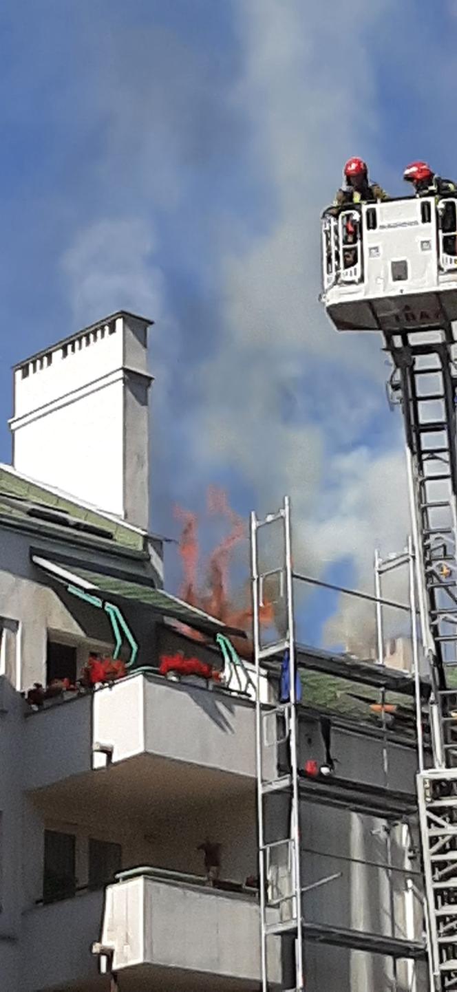 Poważny pożar mieszkania na warszawskim Ursynowie! Z budynku ewakuowano kilka osób