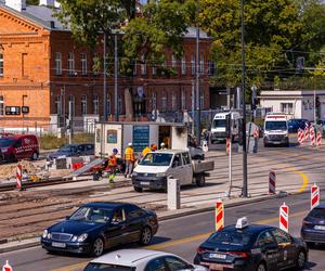 Budowa tramwaju na Rakowieckiej w Warszawie